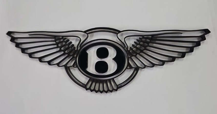 Bentley logo acrylic cut-out signage for luxury automotive dealership