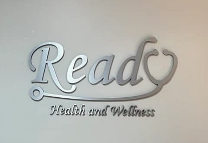 Acrylic cut-out signage with metallic spray paint finish for premium look