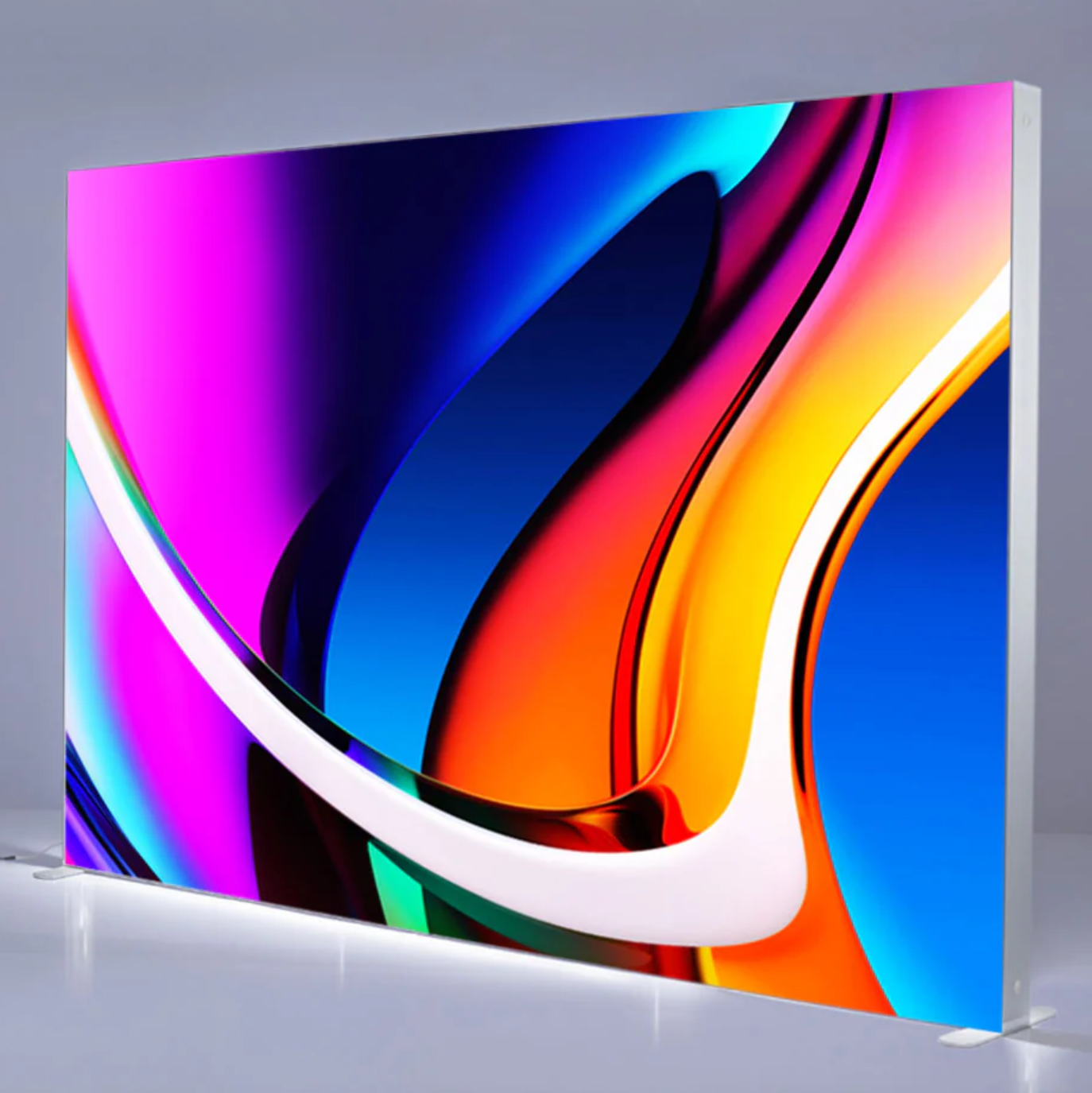 Bright colored fabric canvas lightbox for eye-catching retail displays