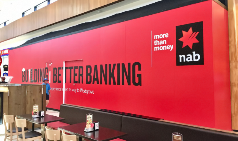 Banking hoarding stickers for construction site temporary advertising Singapore