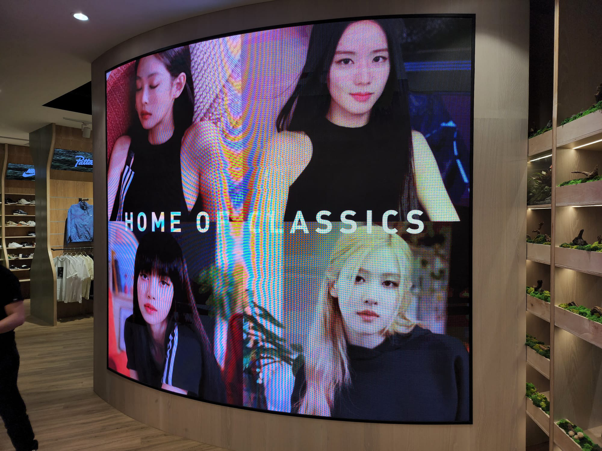 Curved LED Video Wall displaying vibrant underwater scene on building exterior